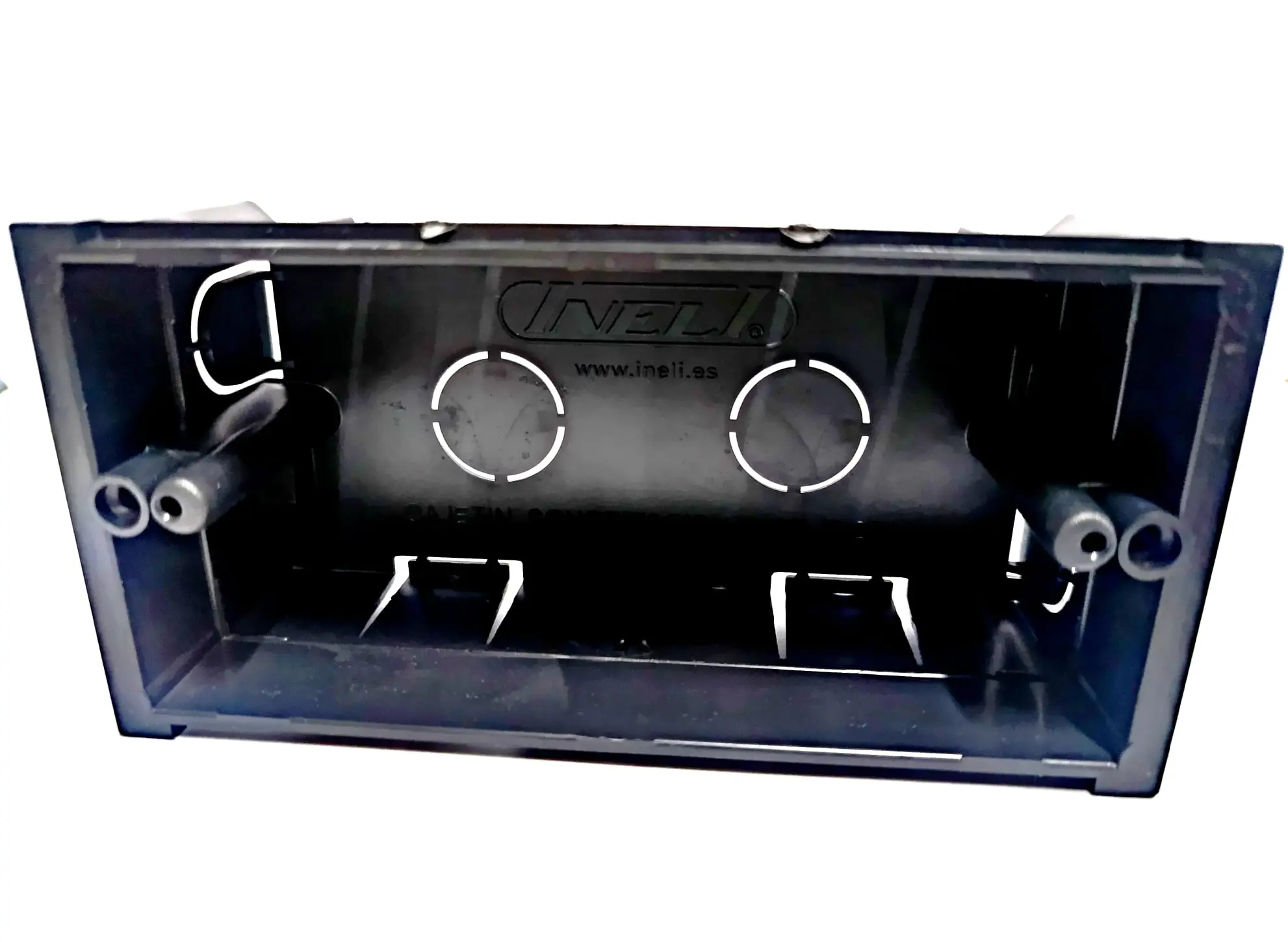 Caja 504 rectangular de empotrar (plástico negra)