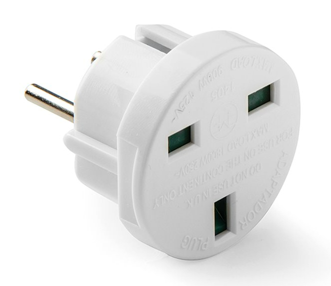 Adaptador ENT: EU/SAL:UK 2P+T Solo Exportación