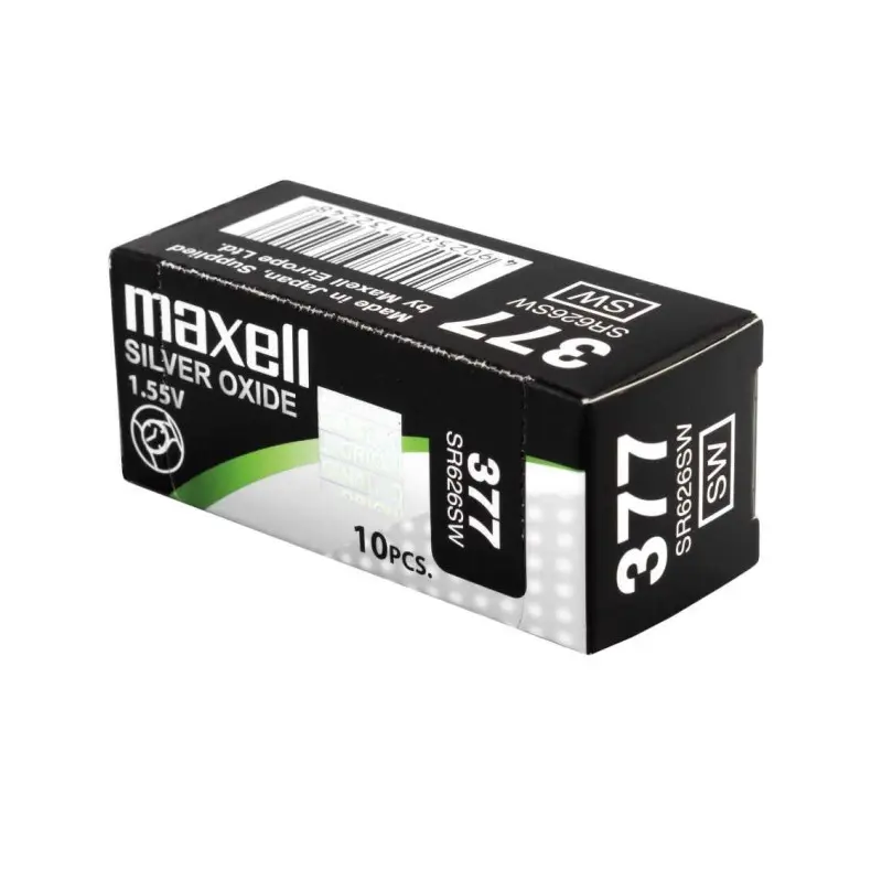 Micro Pilas Plana Óxido de Plata SR0626SW(377) MXL CAJA 10 uds 