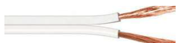 [CP02W] Cable paralelo audio BLANCO 2x0.75mm (rollo 100m)
